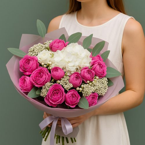 Букет «Фуксия и облака»