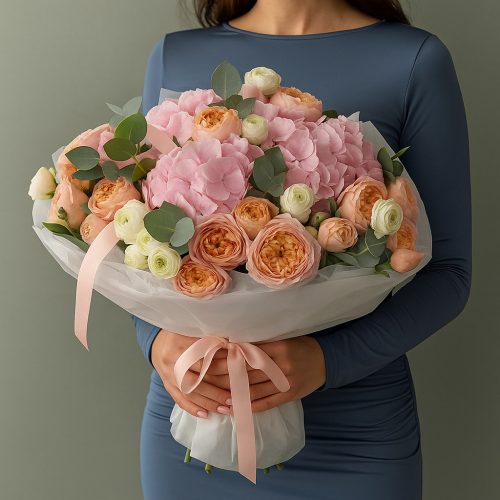 Элегантный букет «Персиковый рассвет»