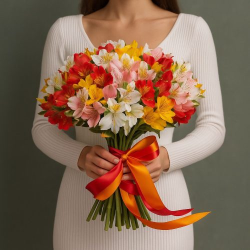 Букет альстромерий «Яркий праздник»